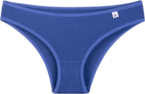 Fotoproducto del bikini de rib 030 de Dlirio en índigo, con elástico